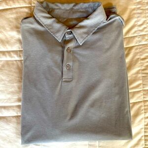 Ultra soft men’s vuori polo in grey/blue